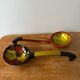 Pair of XL wooden spoons from the Soviet era.