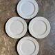 4 assiettes à dessert en faïence blanche