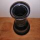 Vintage grey striped black vase