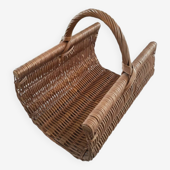 Panier à bûches en rotin