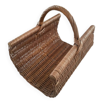 Panier à bûches en rotin