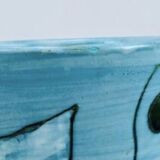 Side table and vase signed MC Treinen ceramic from Vallauris 1950s