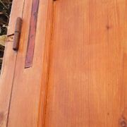Porte d'entrée et son cadre imposte en verre translucide, début XXème