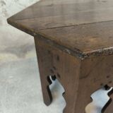 Vintage hexagonal side table in solid oak