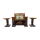 Marble and bronze pendulum with two cassolettes