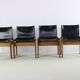 Ensemble de quatre chaises de salle à manger au design italien par Afra & Tobia Scarpa pour Molteni