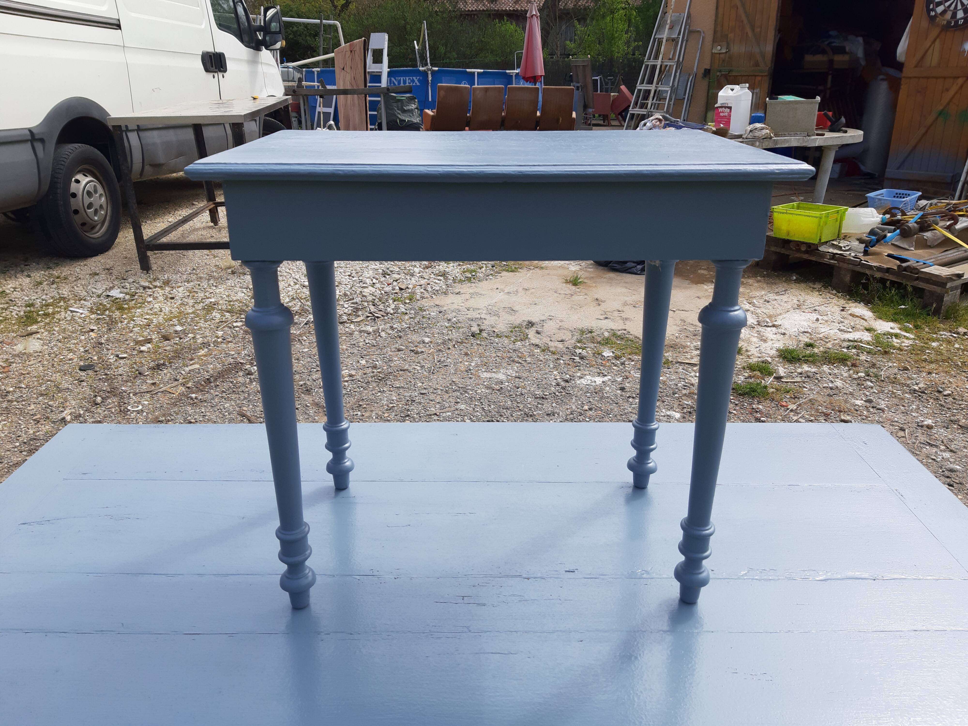 Table Child 19th Old Grey Ceruse