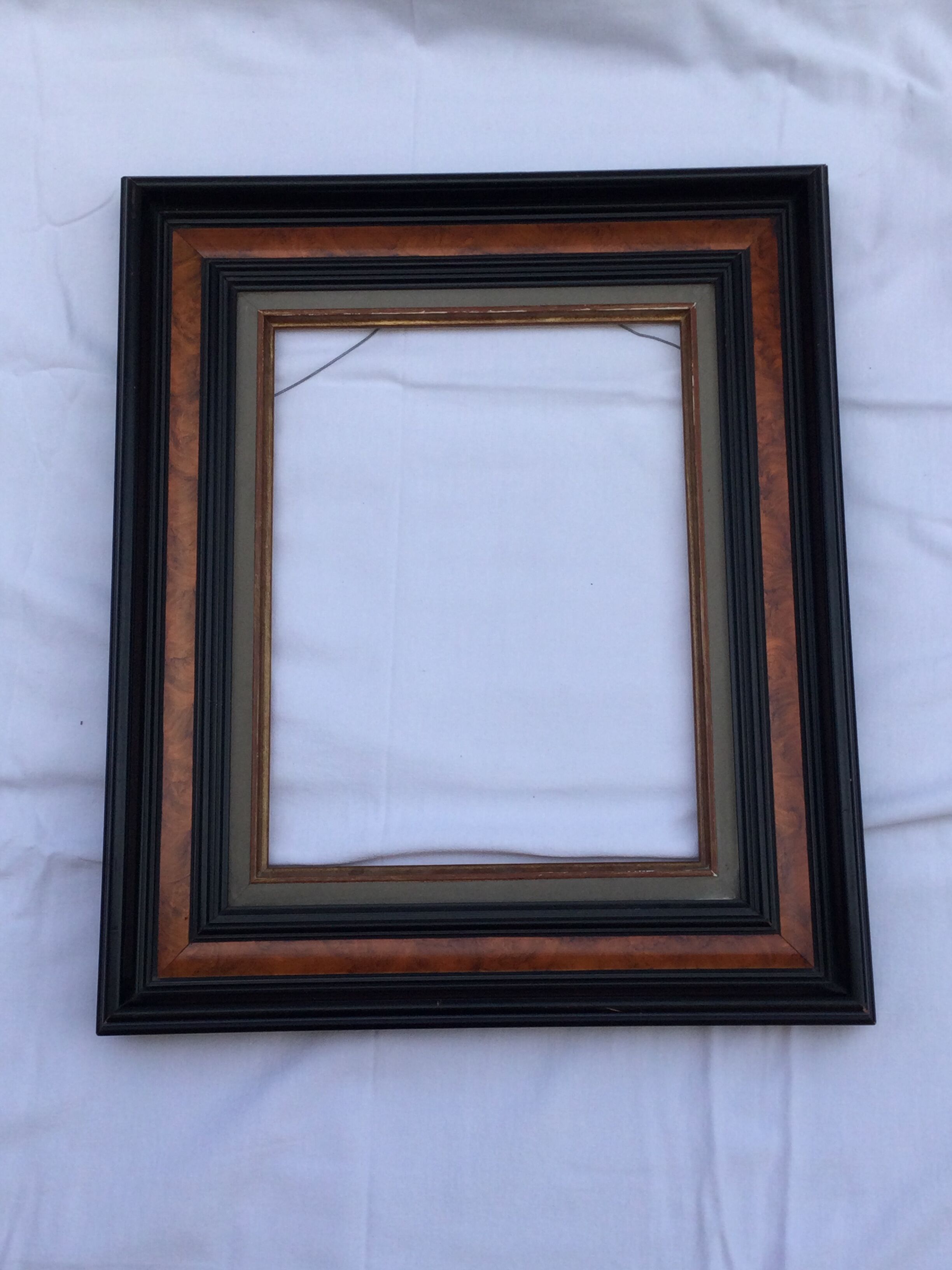 Black and brown wooden frame