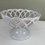 Openwork fruit bowl signed Lallier from Moustier