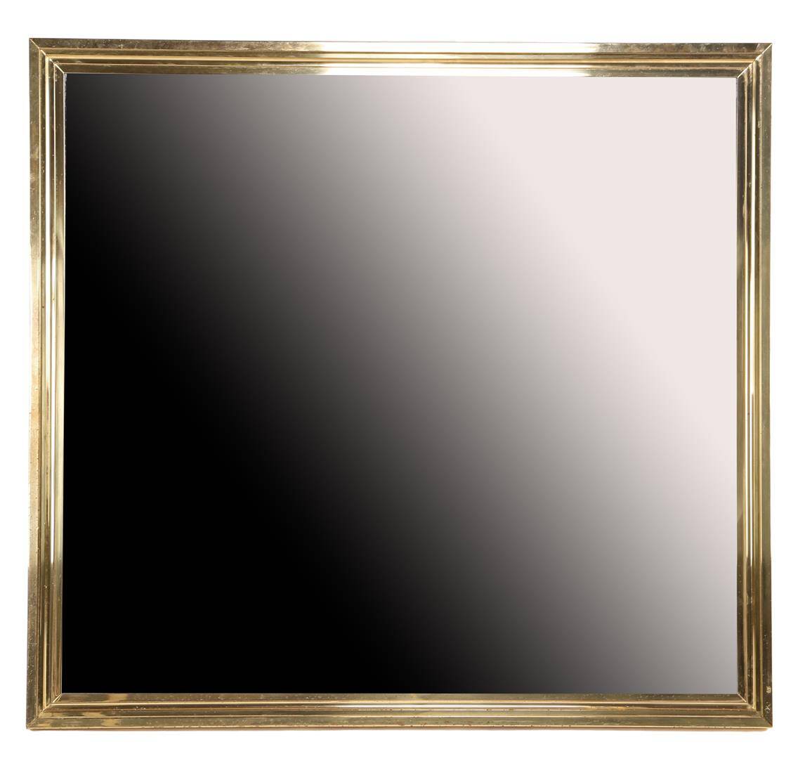 Grand miroir en laiton dans le style de Maison Jansen, années 1960.