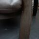 Brutalist brown Leather low Lounge Chair, Norway 1970s