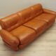 Red leather sofa, Italian design, 1970s, production: Italy