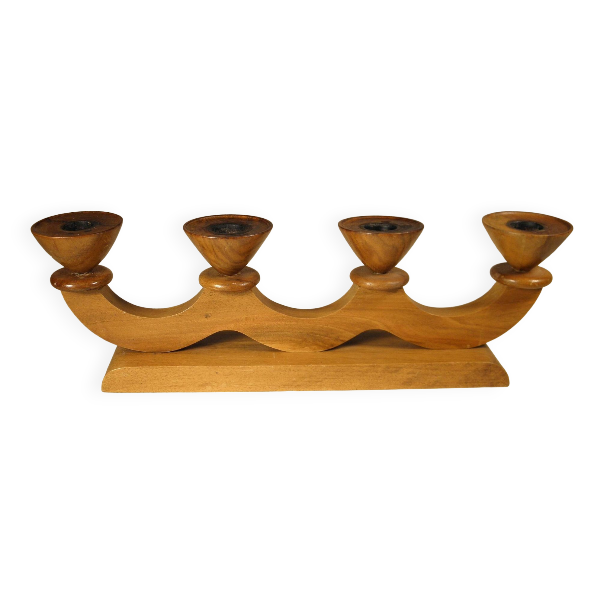 Chandelier en bois, artisanat vintage