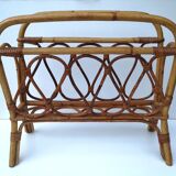 Vintage rattan magazine door