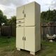 Vintage Mado sideboard with 4 doors and 2 drawers in beige lacquered plywood
