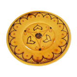 Plat en céramique, terre cuite vernissée signé Biot années 60/70