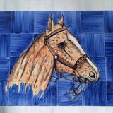 50s ceramic horse coffee table