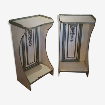 Pair of nightstands painted end XIX