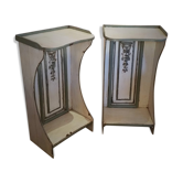 Pair of nightstands painted end XIX