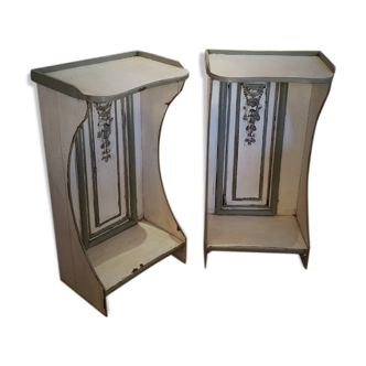 Pair of nightstands painted end XIX