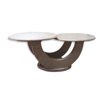 Italian design coffee table in travertine