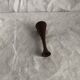 Vintage stained birch wood candle holder, Scandinavian design