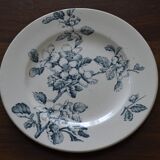 assiette fleurs bleues