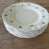 9 assiettes plates anciennes Digoin Sarreguemines