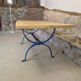 Table en fer forgé et bois massif