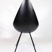 Set Of Four Dining Chairs Model 3110 Made In Black By Arne Jacobsen For Fritz Hansen From 2016s