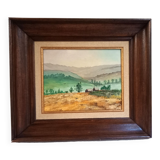 Tableau ancien, huile sur bois, signée Taillebosq, Croizilles, Suisse Normande,