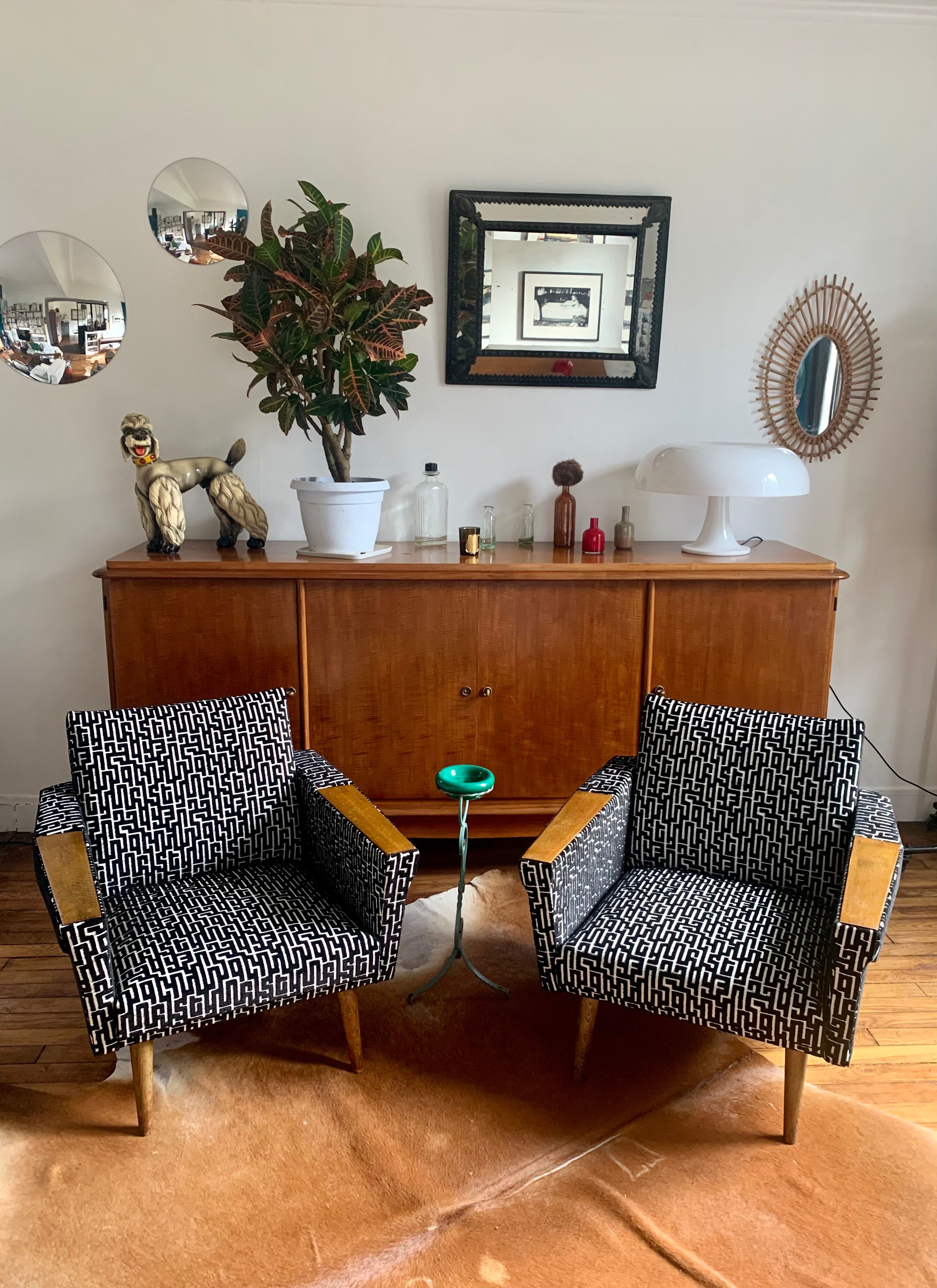 Paire de fauteuils 50's