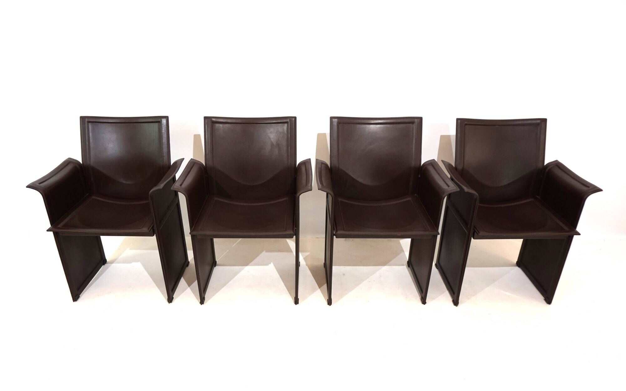 Set of 4 Matteo Grassi Korium dining/conference chairs by Tito Agnoli