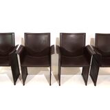 Set of 4 Matteo Grassi Korium dining/conference chairs by Tito Agnoli