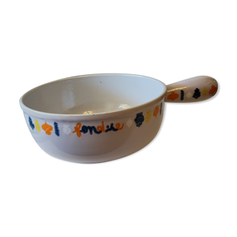 Caquelon fondue pan le creuset france enamelled cast iron