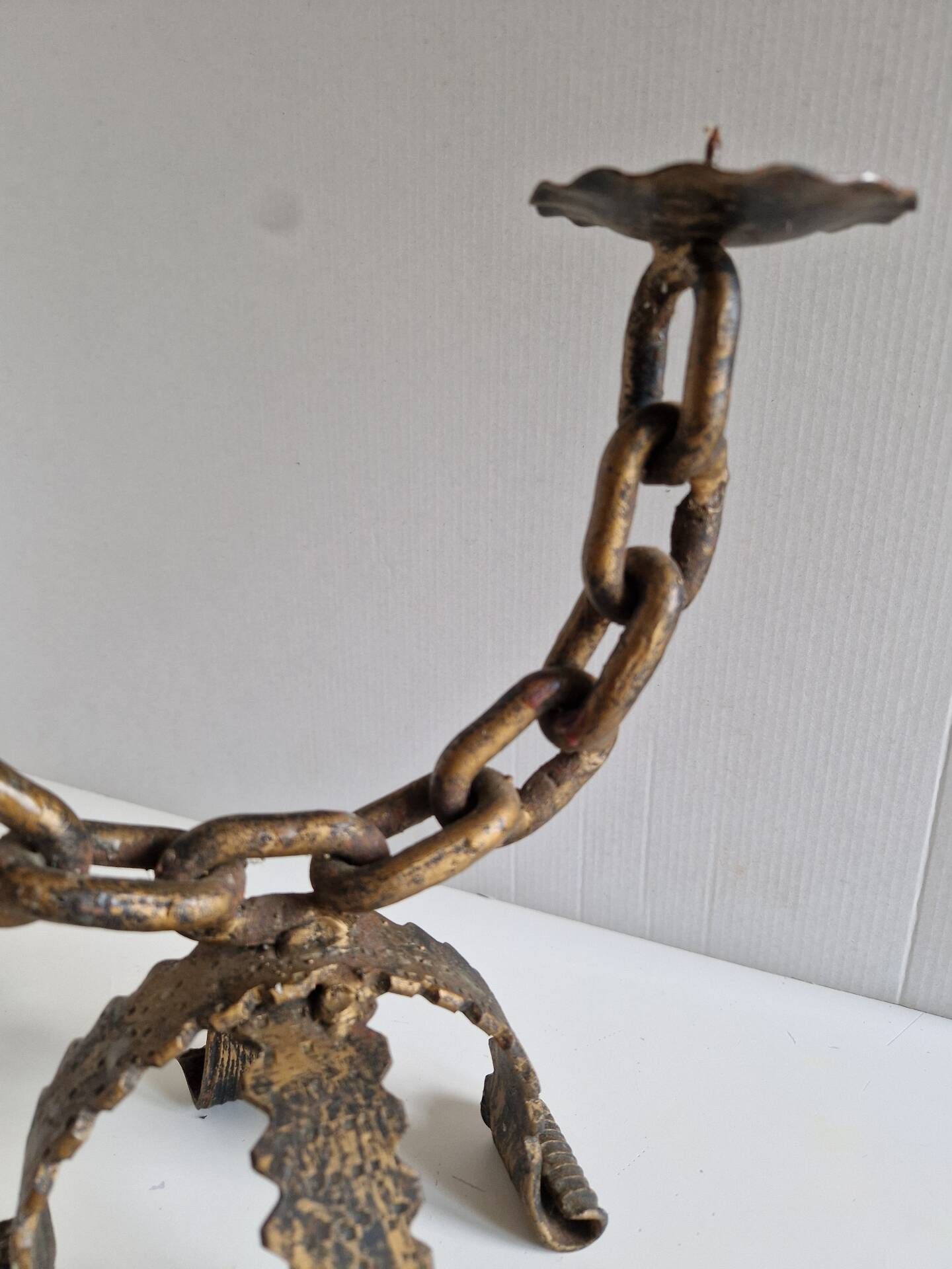 Pair of Brutalist Candelabra Candle Holders from the 60s 70s
