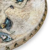 Helen Mai Important Dish In Terracotta And Glazed Porcelain Female Nude