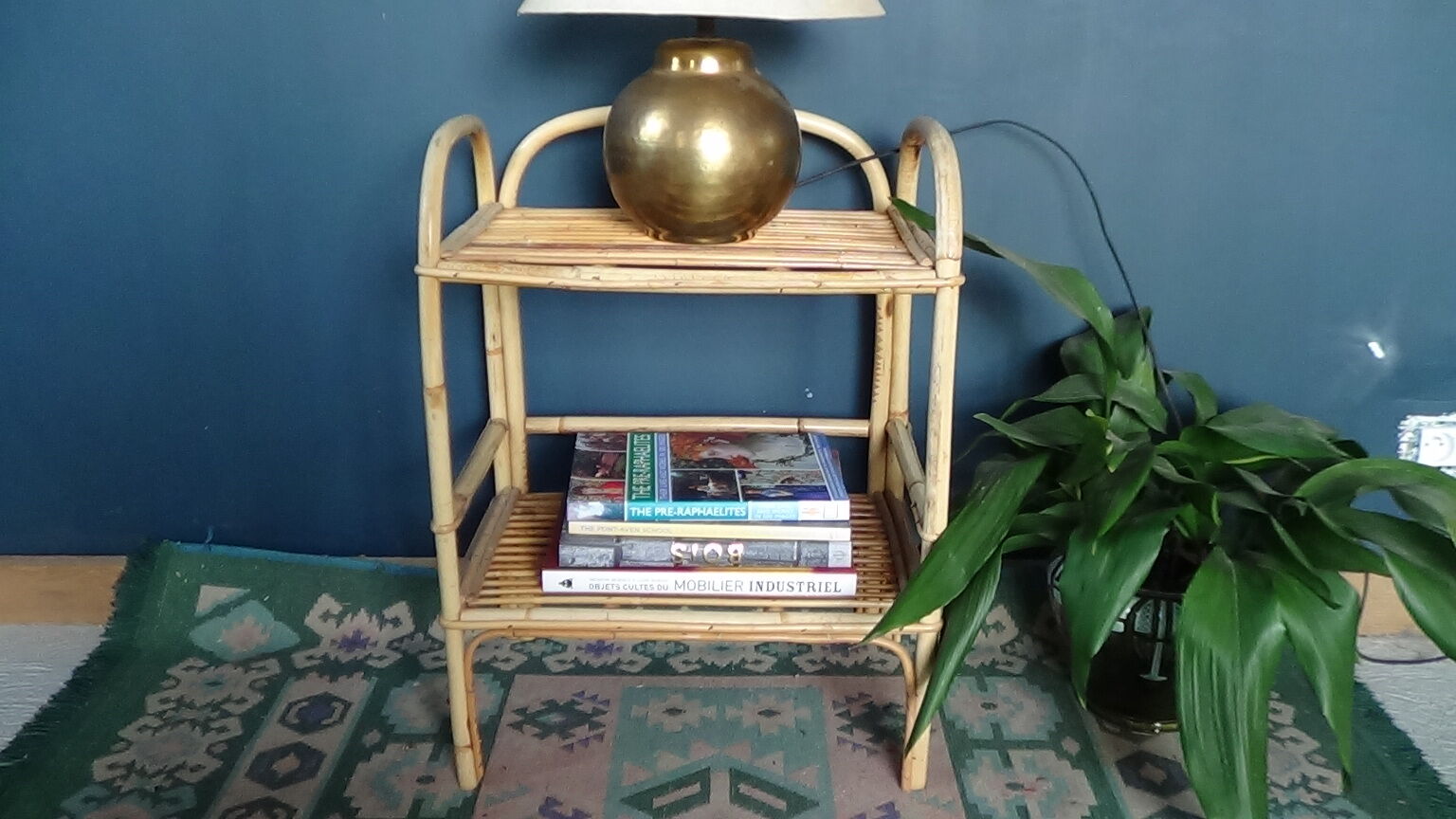 Bamboo storage shelf