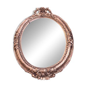 Grand miroir oval ancien - forme