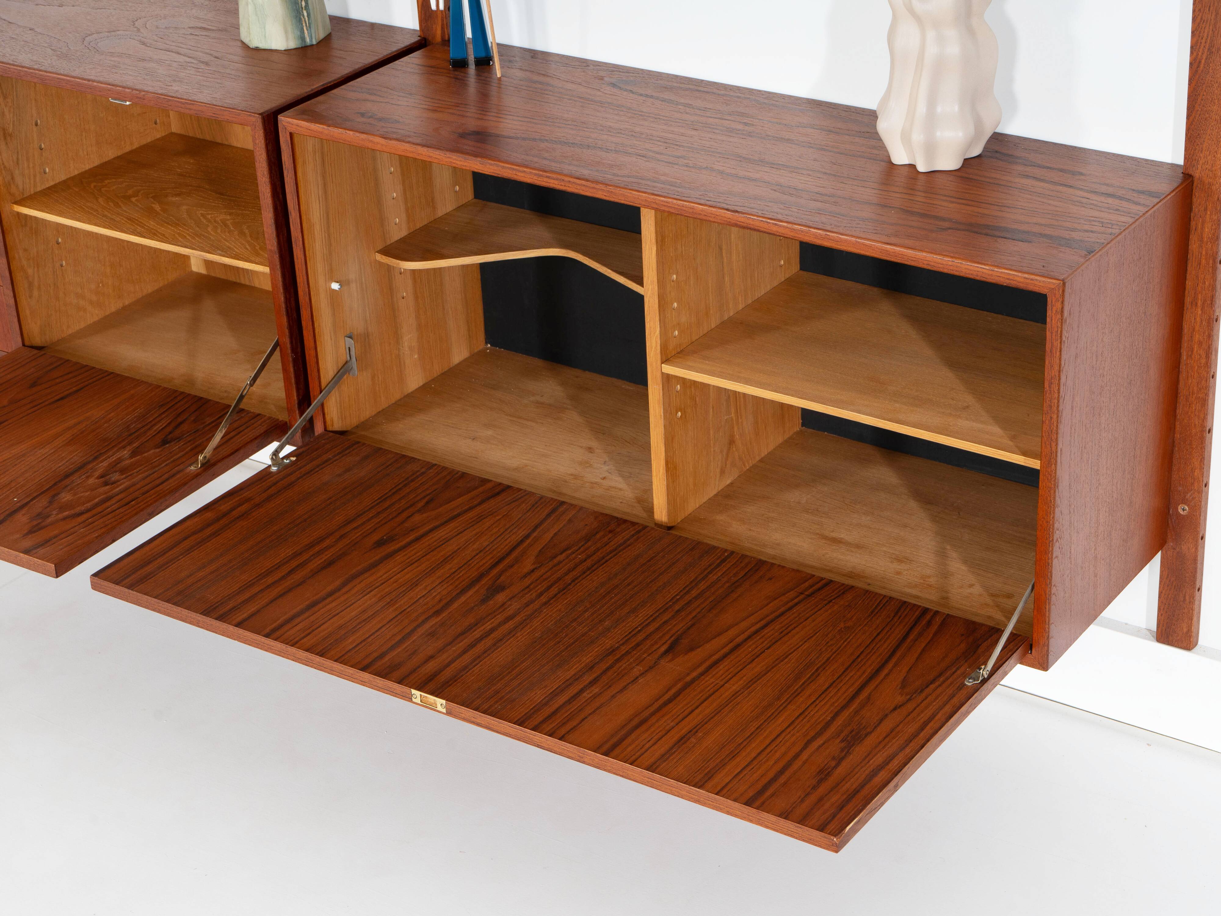 Teak modular shelving unit, Danish design, 1960s, designed by Rud Thygesen