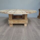 Round coffee table in drum