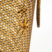 Large Mid-Century Regency umbrella stand made of gilded metal, Italy 1960s