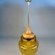 Amber glass vintage pendant, 1960s–70s style
