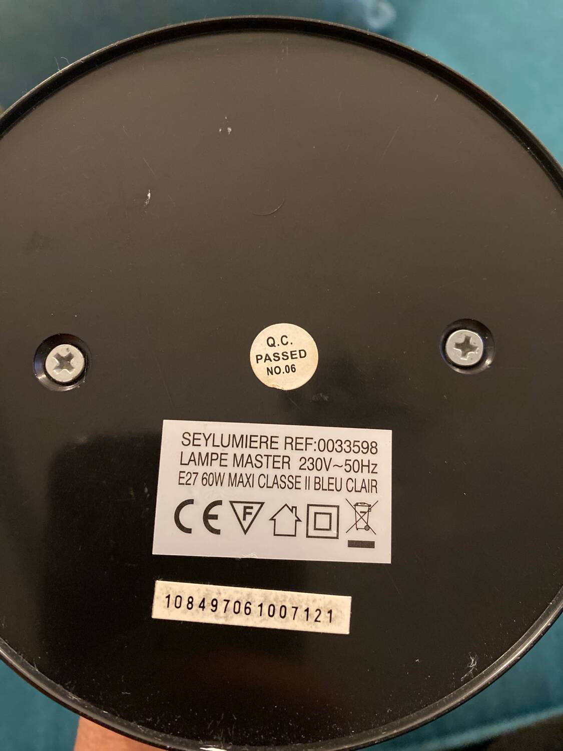 Lampe de bureau seylumiere bleu clair