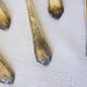 6 vintage teaspoons in silver metal punched 2106149