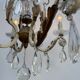 Crystal pendant chandelier wrought iron 1900