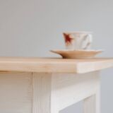 Pine table and its drawer