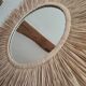 Miroir raphia fait main, création artisanale