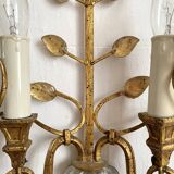Murano glass flower and foliage wall light Baguès