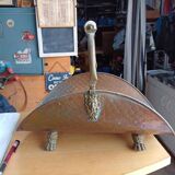 Old copper log basket